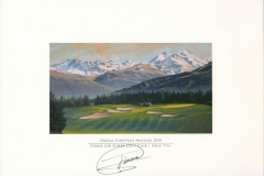 Original autograph on FineArt print. Miguel Angél Jimenez | Crans sur Sierre Colf Club 7th | Omega European Masters 2010