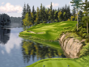 the golf painter | Fjällman Golfdesign | Golfstar Kurk Golf 14th Finnland