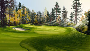 the golf painter | Fjällman Golfdesign | Golfstar Kurk Golf 17th Finnland