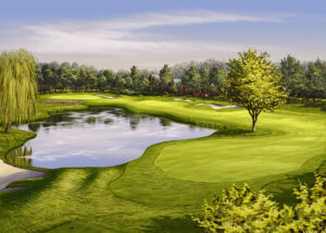 thegolfpainter | Städler Golf Courses | Golfclub Münster Wilkinghege 9th